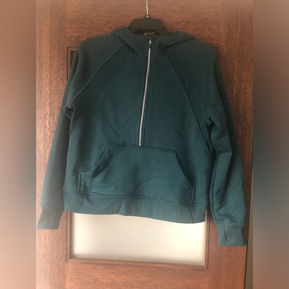 Danskin Tops - Danskin Women’s Mixed Rib Cozy Half Zip Hoodie Dark Sea - Small